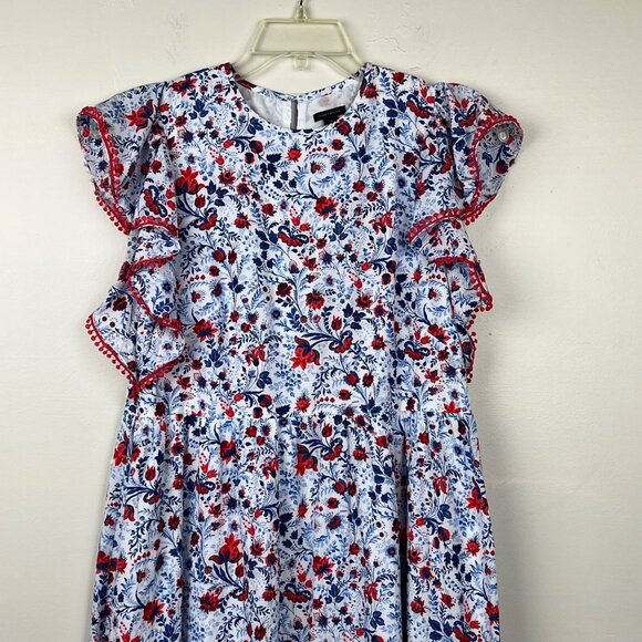 Ann Taylor Women's Floral Short Sleeve Ruffle Maxi Dress Size Small - Picture 4 of 8